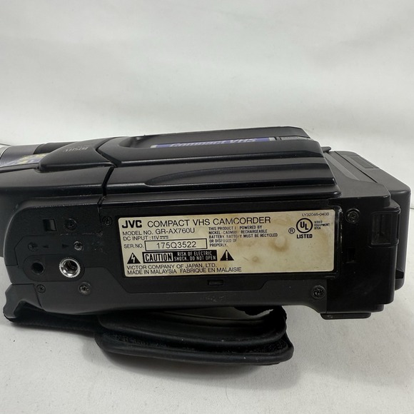 JVC Compact VHS VHSC Video Camcorder GR-AX760U 400x Digital‎ Zoom Tested Works - Picture 9 of 13